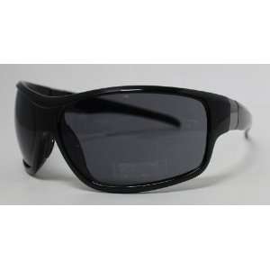  Kenneth Cole Reaction Black Plastic Wrap Sunglass, Solid 