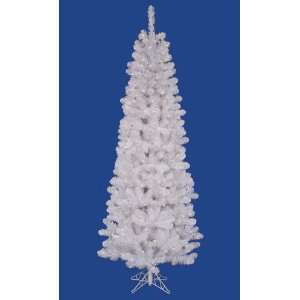  7.5 Pre Lit White Salem Artificial Pencil Christmas Tree 