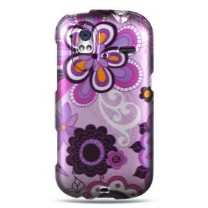 Purple violet flower design phone case for the HTC Amaze 4G