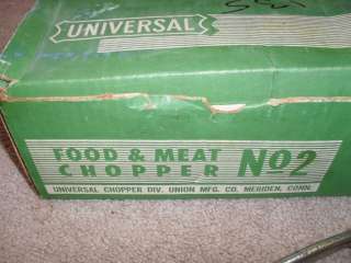   Universal No.2 Food Meat Sausage Chopper Processor Hand Grinder w/ Box