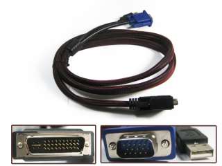 30+5 Pin DVI D to 15 Pin VGA M/M+ USB LCD Monitor Cable  