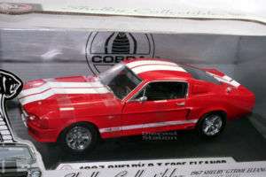 1967 Mustang Shelby GT 500E Eleanor 1/18 Red W/ White  