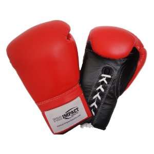   Lace Up Boxing Gloves Black,Red 12 Oz. ($75 Value)