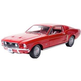 GreenLight 118 1968 Ford Mustang GT fastback   Red With Gold Stripe 