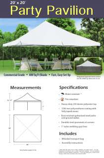 20x20 Commercial Grade Party Wedding Event Gazebo Tent 846822004495 