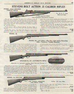 1949 STEVENS AD MODEL 416 2 86 87 84 .22 RIFLE  