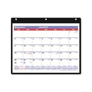  Monthly Desk/Wall Calendar in Three Hole Punched Holder for 2009 