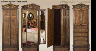 Wood Metal Marble King Bedroom Furniture 4 Poster Bed  