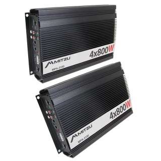 Two 4 CH 800W Car Audio Amplifier Power Amp Stereo Amplifiers Car 