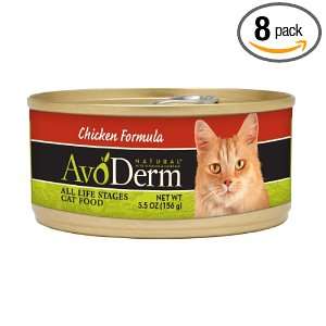 AvoDerm Naturals Chicken Canned Cat Food, 5.5 Ounce (Pack of 8 