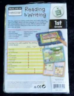   LEAP PAD PLUS WRITING blue platform + 1st grade Cartridge & Book AS IS
