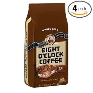Eight OClock Coffee Whole Bean Columbian   40 oz   CASE PACK OF 4 