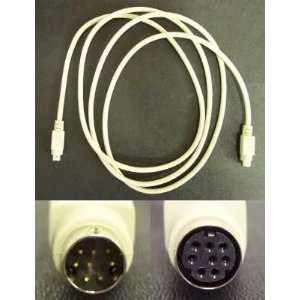 Pin Mini DIN Male to Female Straight Through Serial Extension Cable 