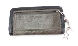   WRISTLET PURSE WALLET ZIP AROUND ORGANIZER BAG GRAY OLD SCHOOL  