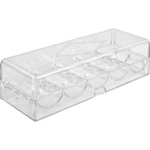 CLEAR ACRYLIC Poker Chip Rack/Tray with Cover  