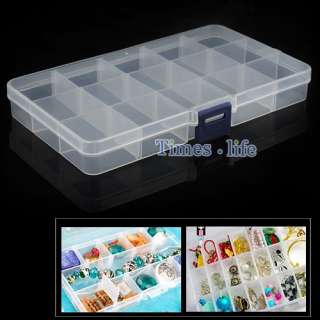 Crystal Jewelry Organizer Storage Box 15 Cup Plastic  