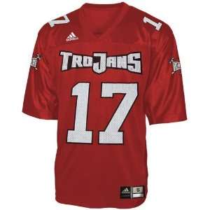  adidas Troy University Trojans #17 Cardinal Replica Football 