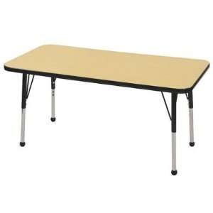  Adjustable Activity Table in Maple Edge Banding Black, Leg 