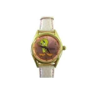  Tweety Bird Adult Watch   Pink Leather Band Baby