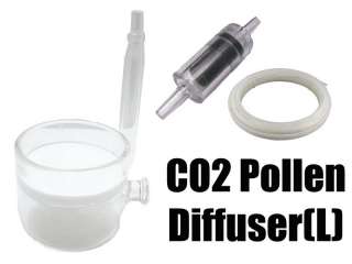 Aquarium CO2 Pollen Diffuser L Kit CO2 tube+Check Valve  