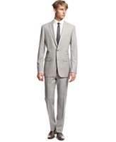 Bar III Suit Separates, Light Grey Neat Slim Fit