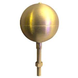   ball top ornament 5 Inch Aluminum Anodized Gold