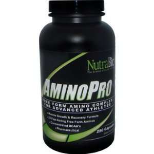  NutraBio AminoPro Free Form Amino Acid Complex   250 Caps 
