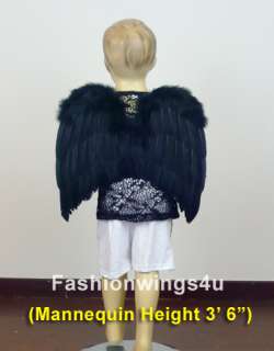   Toddlers flying monkey crow raven black costume feather angel wings
