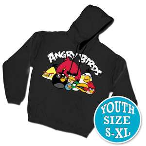 Angry Birds Hoodie Licensed Grumbles Youth Pull Over Hoodie Sweater 