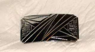 Vintage ART DECO BELT BUCKLE 1940 50s Stalder Mfg. Union Made USA 