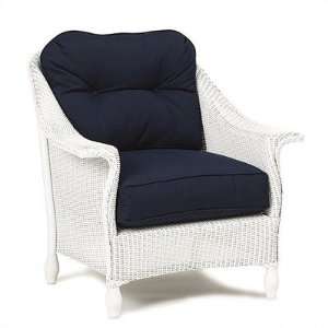   Lounge Chair Finish Bark, Fabric Antique White Patio, Lawn & Garden