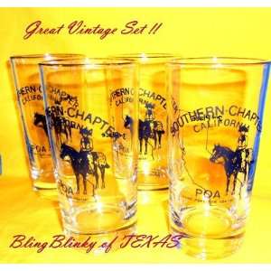   Americas POA YOUTH Horse Glasses Vintage Bar Service 