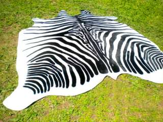 ZEBRA Print/Printed COWHIDE SKIN Rug steer COW HIDE DC3222  