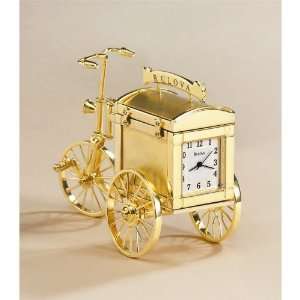  Bulova Miniature Antique Inspirations DELIVERY BIKE Clock 