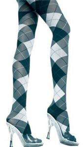 SCHOOL GIRL GRAY ARGYLE TIGHTS GOTH 80s PUNK DEATHROCK  