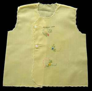 Vintage Yellow Baby Diaper Shirt Dressy  