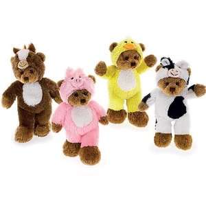  Plush Animal Dress Up Bears Choose from Cow   Duck   Pig 
