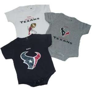    Houston Texans Baby Infant 0 3 Months 3pc Creepers / Onesies Baby