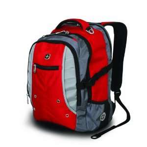  SwissGear Computer Backpack in Swiss Red with Cement Grey 