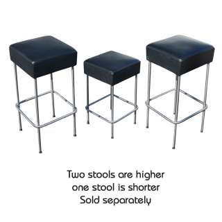 Tubular Chrome Counter Low Bar Stool  