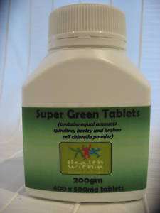 Chlorella Barley Spirulina 400 x 500mg tablets 200gm  