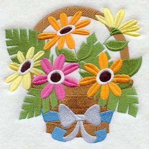   OF BLOOMING FLOWERS   EMBROIDERED BATH/KITCHEN TOWELS by Susan  