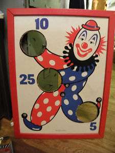 CLASSIC BEAN BAG TOSS GAME WITH CLOWN PICTURE  
