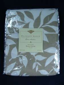 Wellesley Manor Home Collection Shower Curtain 72x 72 100% Cotton Tan 