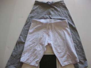 Girls UK brand NEXT white bike shorts gray capris  