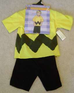 Peanuts CHARLIE BROWN KIT Shirt & Shorts Halloween Costume sz 3T 4T 