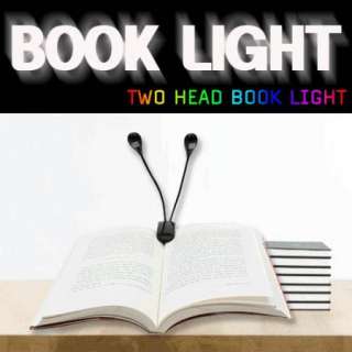 NEW LED Flex neck book reading lights bedroom two head  