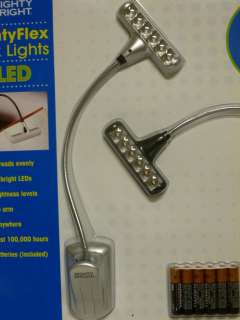    Mighty Bright 2 Pack Mighty Flex Book Lights 6 LEDs Clips Anywhere