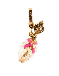 Juicy Couture Pink Ribbon Gold Perfume Bottle Charm NIB New  