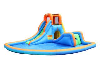 Bounceland Inflatable Cascade Water Slides with large pool 